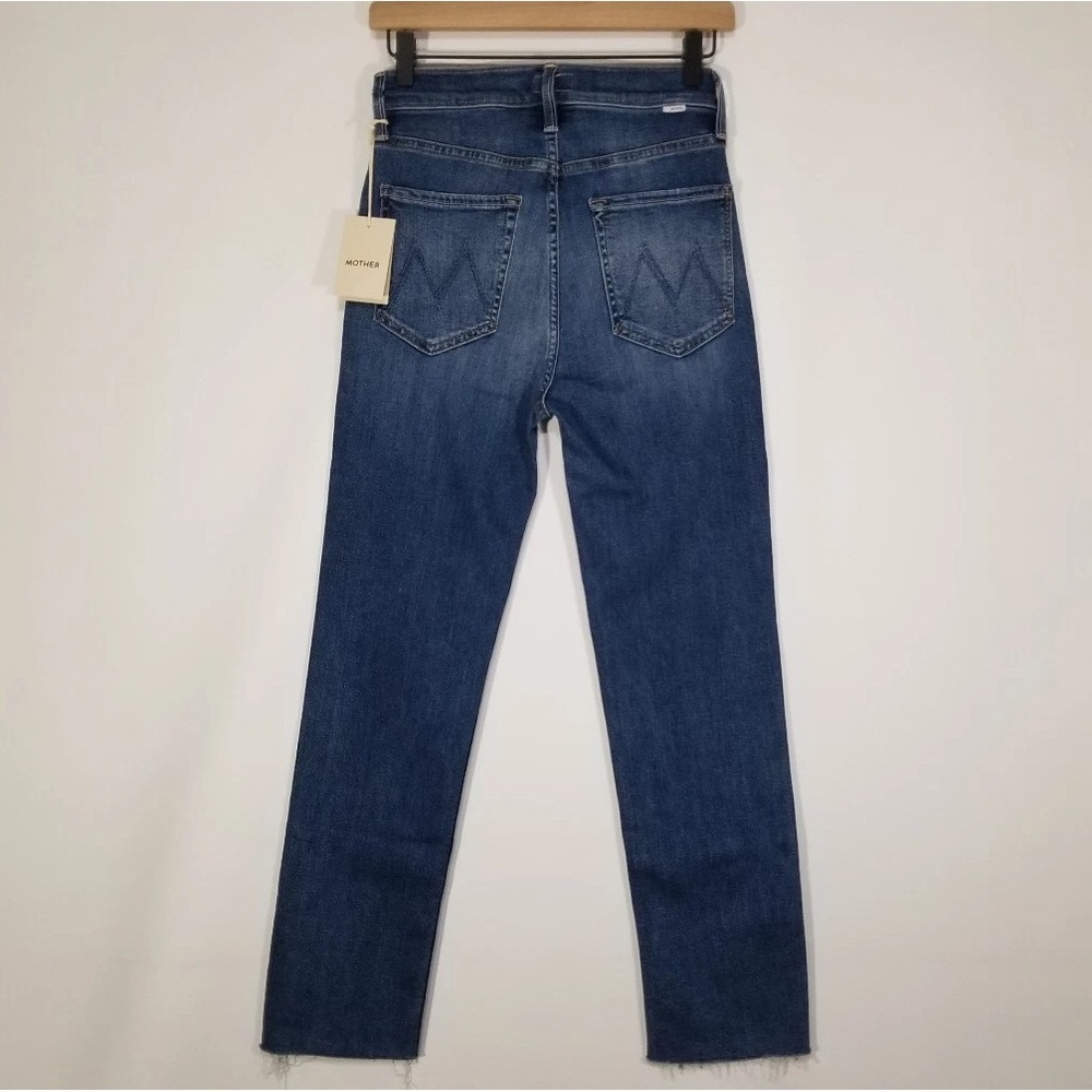 NWT MOTHER High Waisted Rider Ankle Step Fray in Over The Top Straight Jeans 27 - Picture 7 of 16